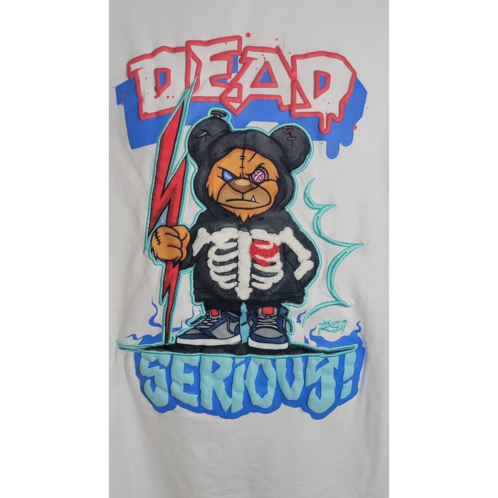 RS1NE Dead Serious Bear Skeleton T Shirt Size XL Ships Free